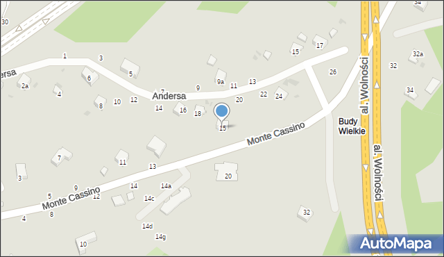 Przemyśl, Monte Cassino, 15, mapa Przemyśla