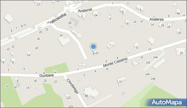 Przemyśl, Monte Cassino, 3, mapa Przemyśla