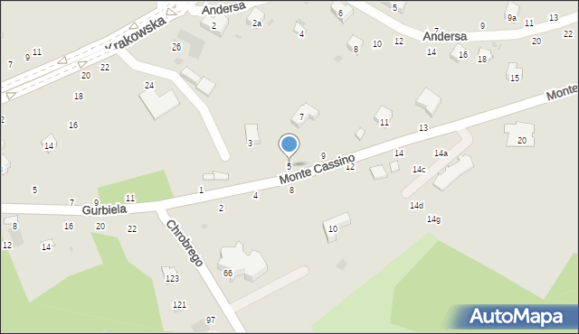 Przemyśl, Monte Cassino, 5, mapa Przemyśla