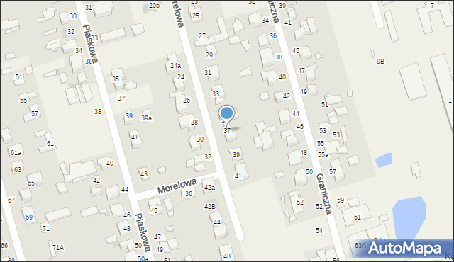 Przeźmierowo, Morelowa, 37, mapa Przeźmierowo