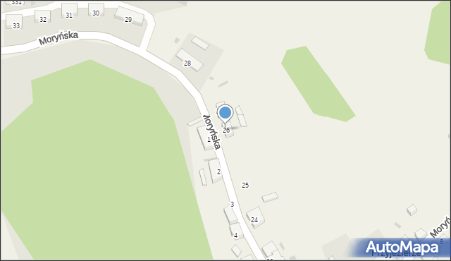 Przyjezierze, Moryńska, 26, mapa Przyjezierze