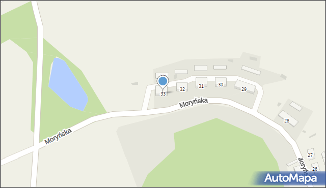 Przyjezierze, Moryńska, 33, mapa Przyjezierze