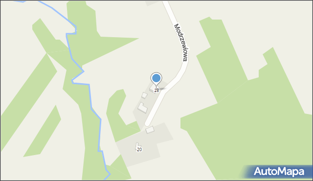 Przyjmo, Modrzewiowa, 18, mapa Przyjmo