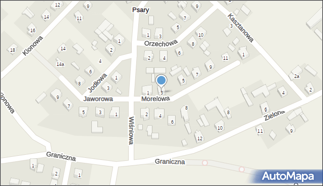 Psary, Morelowa, 3, mapa Psary