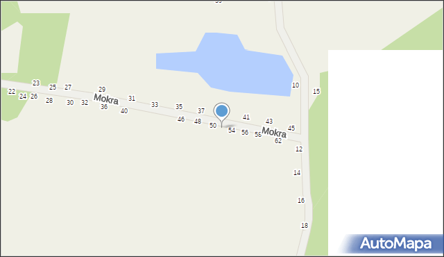 Psucin, Mokra, 52, mapa Psucin