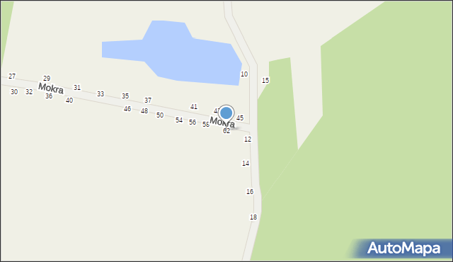 Psucin, Mokra, 62, mapa Psucin