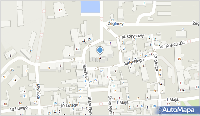 Puck, Morska, 4, mapa Puck