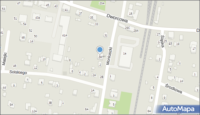 Puszczykowo, Moniuszki Stanisława, 2A, mapa Puszczykowo