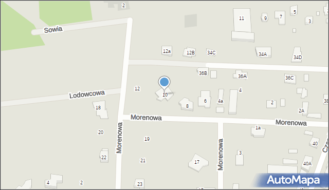 Puszczykowo, Morenowa, 10, mapa Puszczykowo