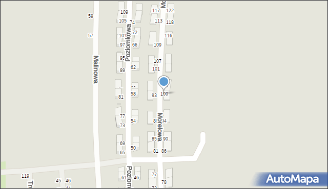 Pyskowice, Morelowa, 100, mapa Pyskowice