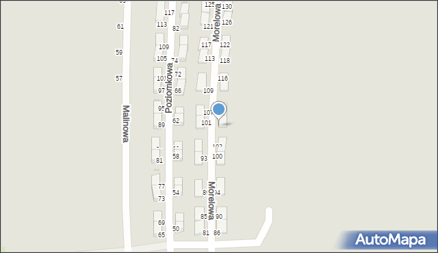 Pyskowice, Morelowa, 106, mapa Pyskowice