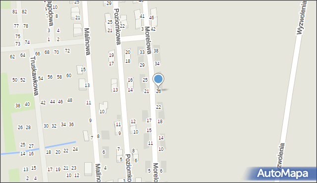 Pyskowice, Morelowa, 26, mapa Pyskowice