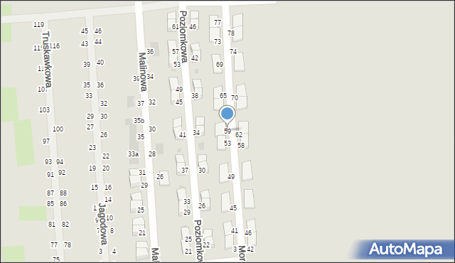 Pyskowice, Morelowa, 59, mapa Pyskowice