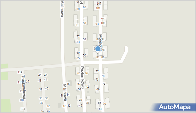 Pyskowice, Morelowa, 83, mapa Pyskowice