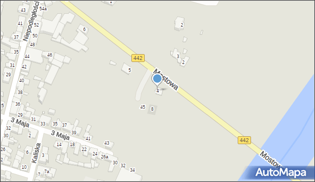 Pyzdry, Mostowa, 4, mapa Pyzdry