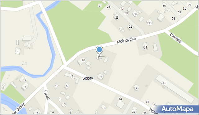 Radawa, Mołodycka, 12, mapa Radawa