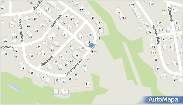Radlin, Modrzewiowa, 27, mapa Radlin