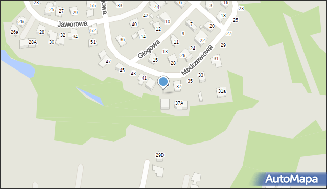 Radlin, Modrzewiowa, 39a, mapa Radlin