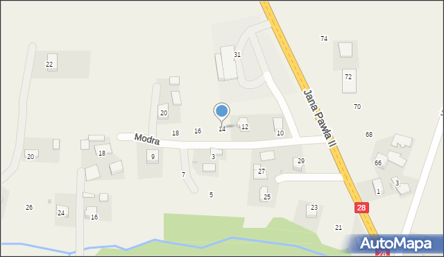 Radocza, Modra, 14, mapa Radocza