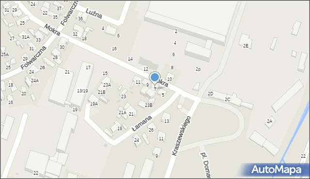 Radom, Mokra, 7, mapa Radomia