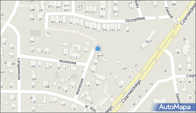 Radom, Morwowa, 10, mapa Radomia