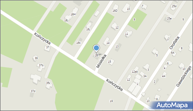 Radom, Mosiołka Michała, 16, mapa Radomia