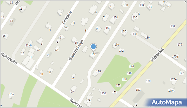 Radom, Mostowa, 15F, mapa Radomia