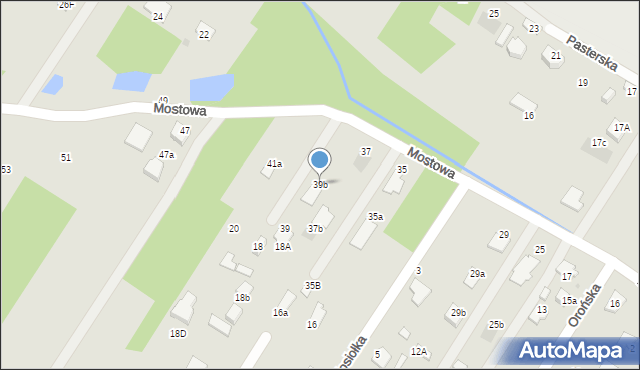 Radom, Mostowa, 39b, mapa Radomia