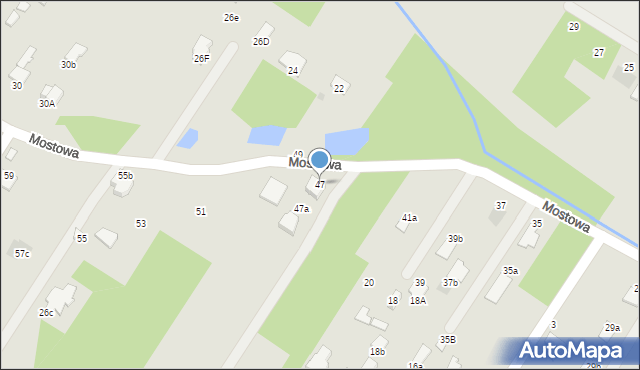 Radom, Mostowa, 47, mapa Radomia