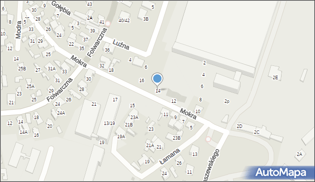 Radom, Mokra, 14, mapa Radomia