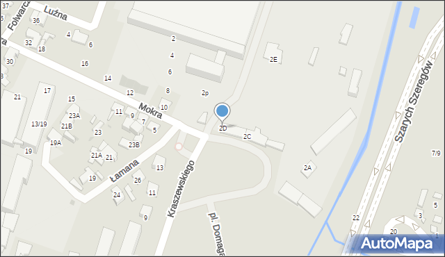 Radom, Mokra, 2D, mapa Radomia