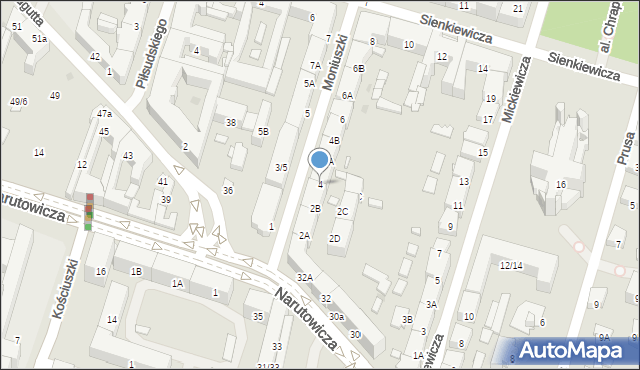 Radom, Moniuszki Stanisława, 4, mapa Radomia