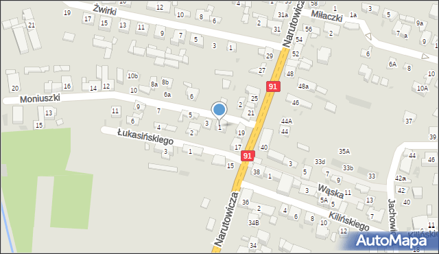 Radomsko, Moniuszki Stanisława, 1, mapa Radomsko