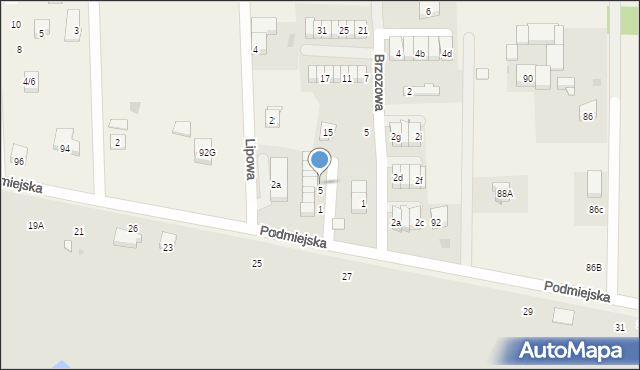 Radunica, Modrzewiowa, 7, mapa Radunica