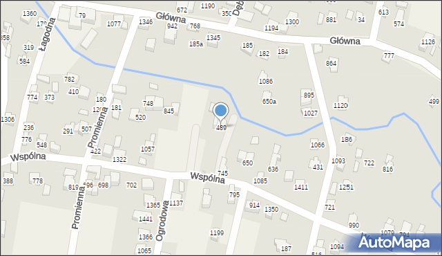 Radziechowy, Modrzewiowa, 489, mapa Radziechowy