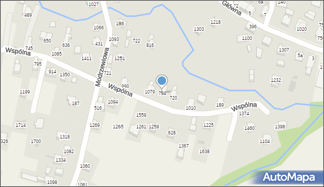 Radziechowy, Modrzewiowa, 794, mapa Radziechowy