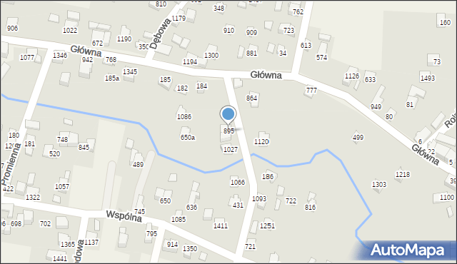 Radziechowy, Modrzewiowa, 895, mapa Radziechowy