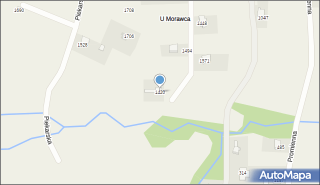 Radziechowy, Morawców, 1420, mapa Radziechowy