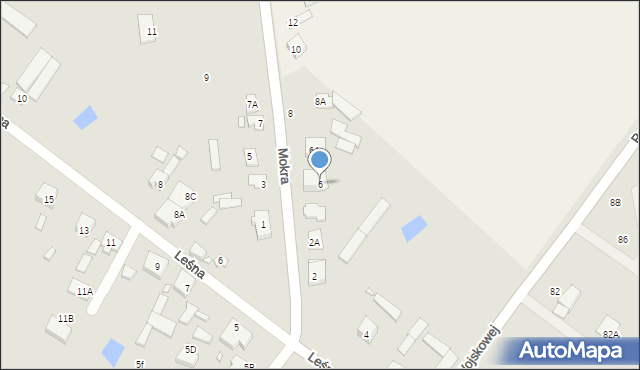 Radzymin, Mokra, 6, mapa Radzymin