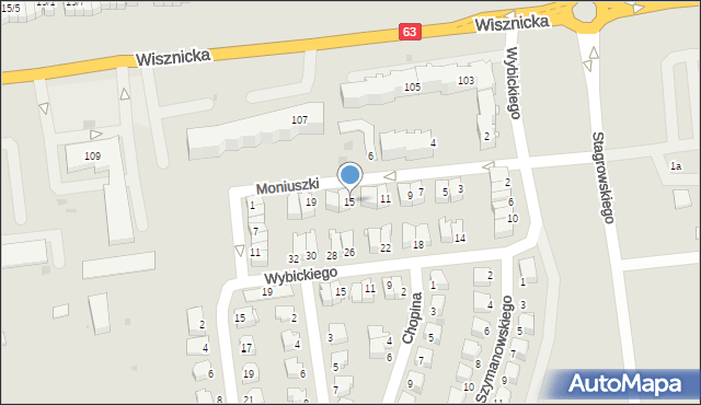 Radzyń Podlaski, Moniuszki Stanisława, 15, mapa Radzyń Podlaski