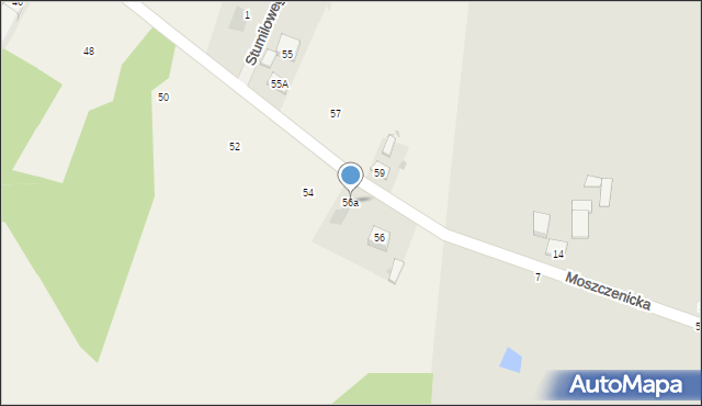 Raków, Moszczenicka, 56a, mapa Raków