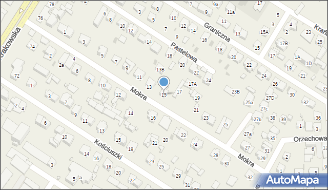 Raszyn, Mokra, 15, mapa Raszyn