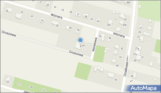 Rędziny, Morelowa, 3, mapa Rędziny