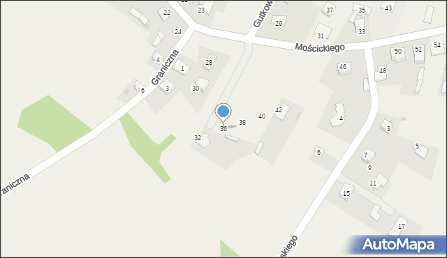 Regimin, Mościckiego Ignacego, 36, mapa Regimin