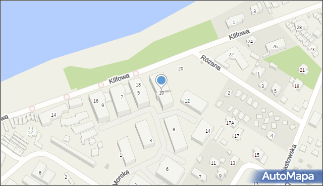 Rewal, Morska, 10, mapa Rewal