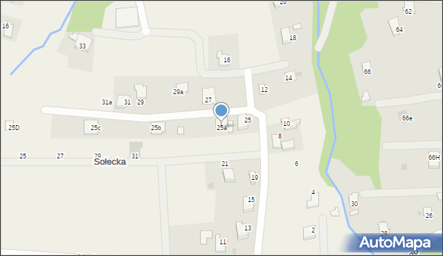 Roczyny, Modrzewiowa, 25a, mapa Roczyny