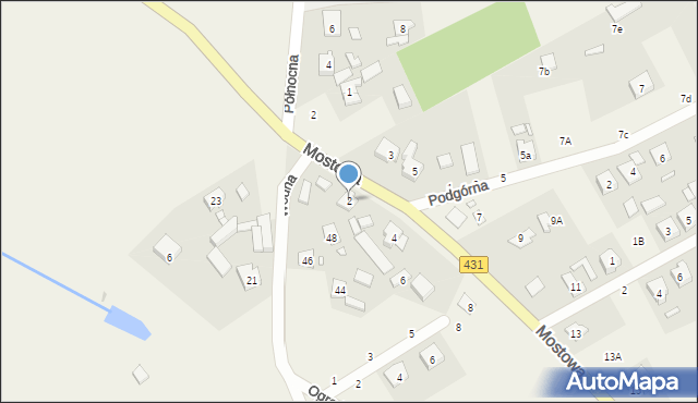 Rogalinek, Mostowa, 2, mapa Rogalinek