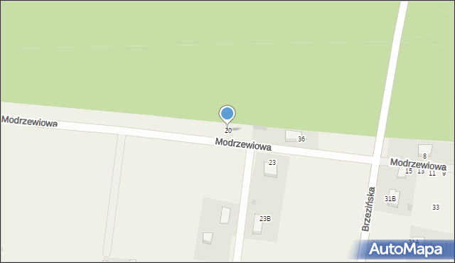 Rokiciny-Kolonia, Modrzewiowa, 20, mapa Rokiciny-Kolonia
