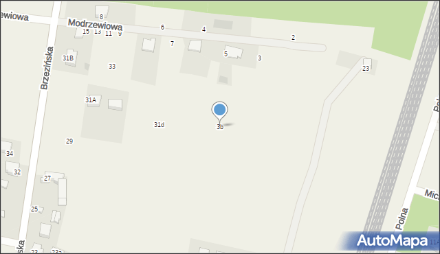 Rokiciny-Kolonia, Modrzewiowa, 3b, mapa Rokiciny-Kolonia