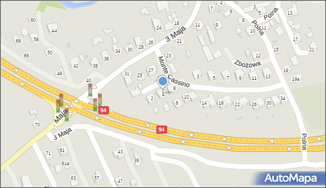 Ropczyce, Monte Cassino, 4, mapa Ropczyce